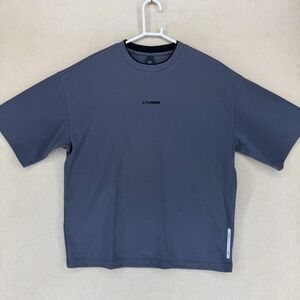 AlphaTauri Mens‎ T Shirt Gray Crew Neck Short Sleeve Embroidered Logo Size M